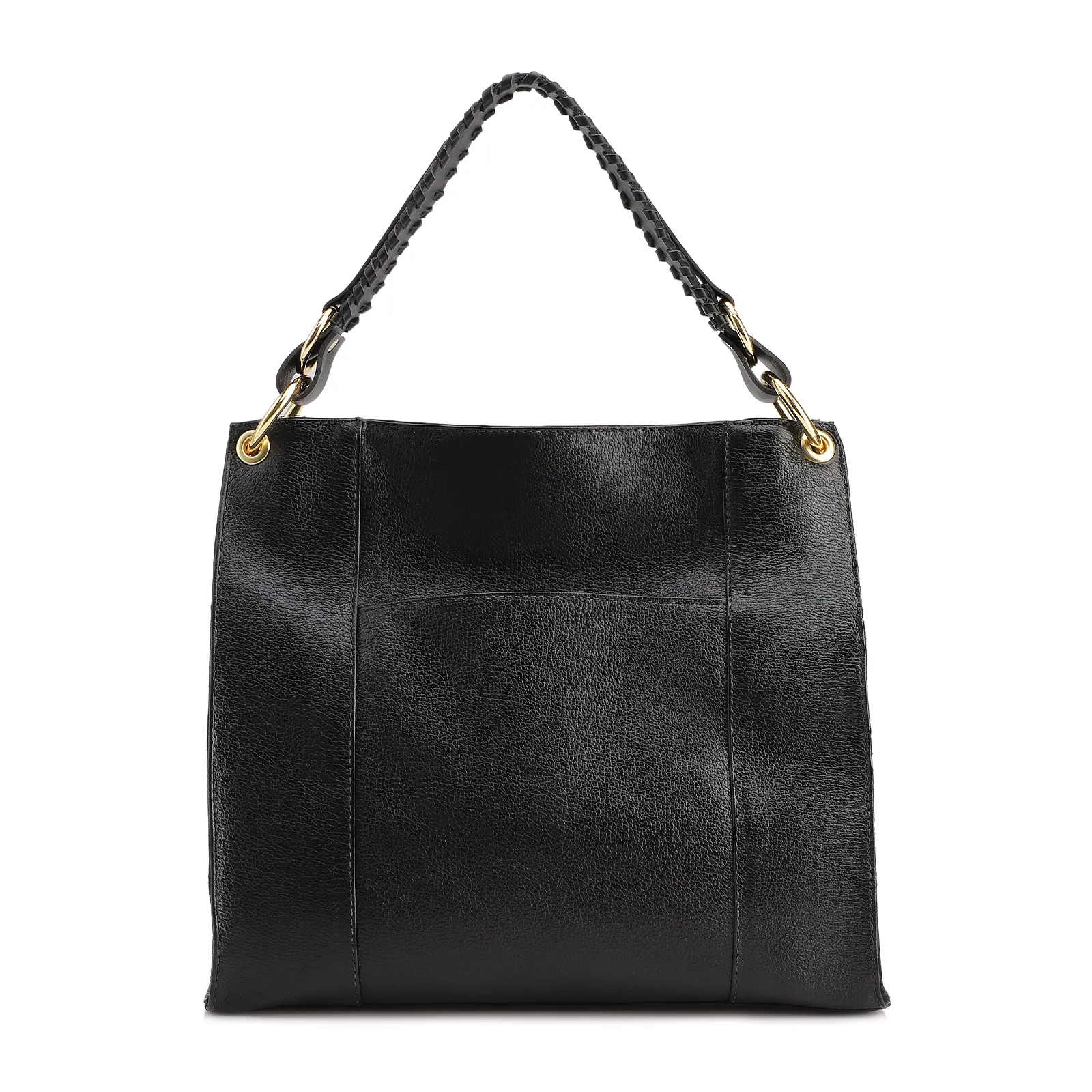 Bolsa De Ombro Couro Preto