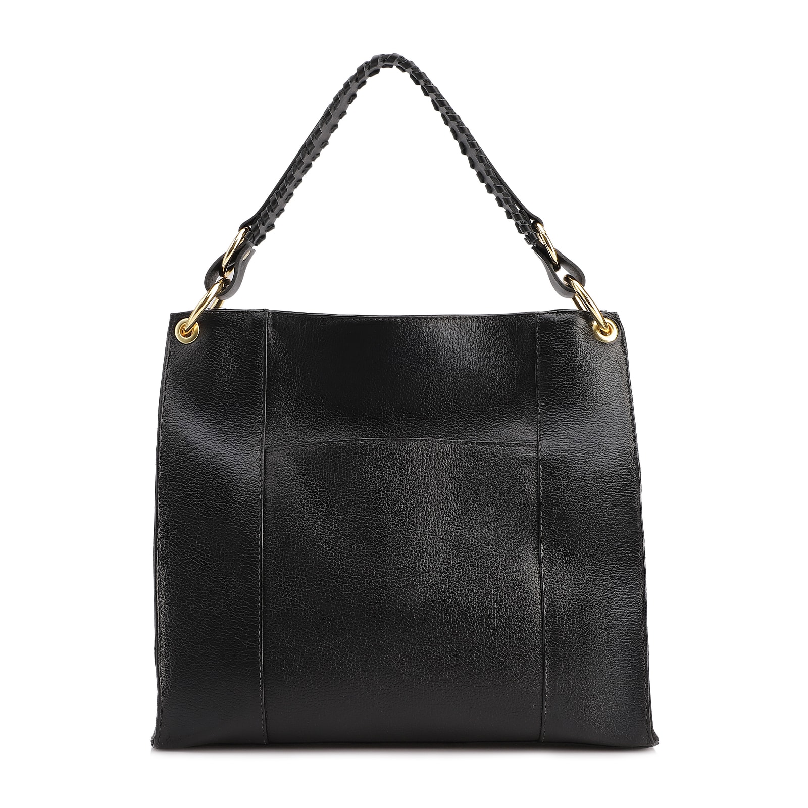 Bolsa De Ombro Couro Preto