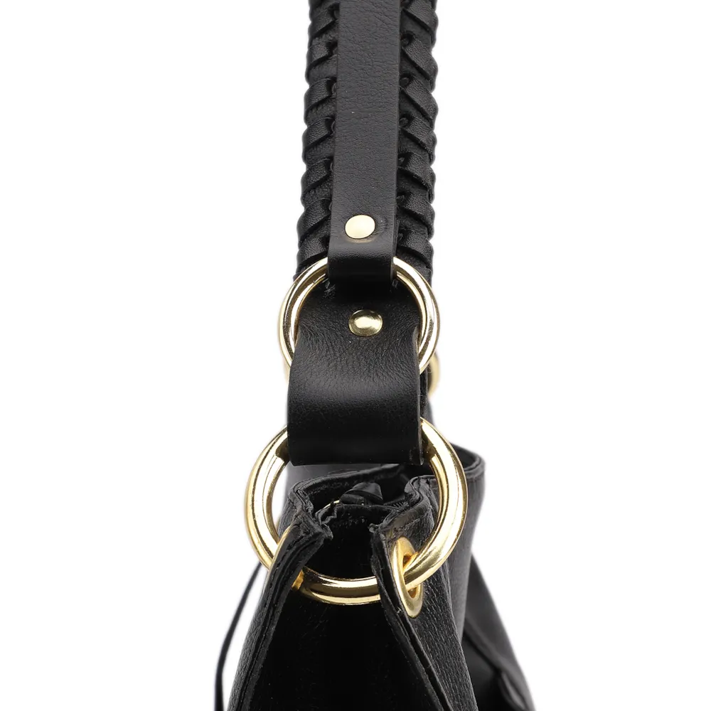 Bolsa De Ombro Couro Preto - imagem 7
