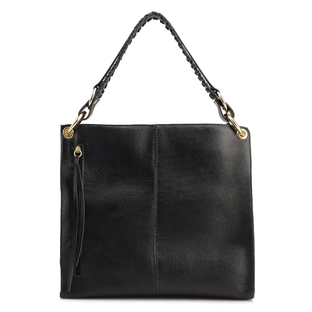 Bolsa De Ombro Couro Preto