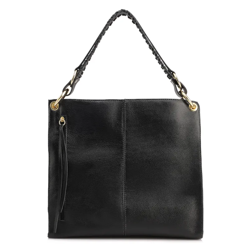 Bolsa De Ombro Couro Preto