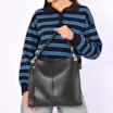 Bolsa De Ombro Couro Preto - imagem 2