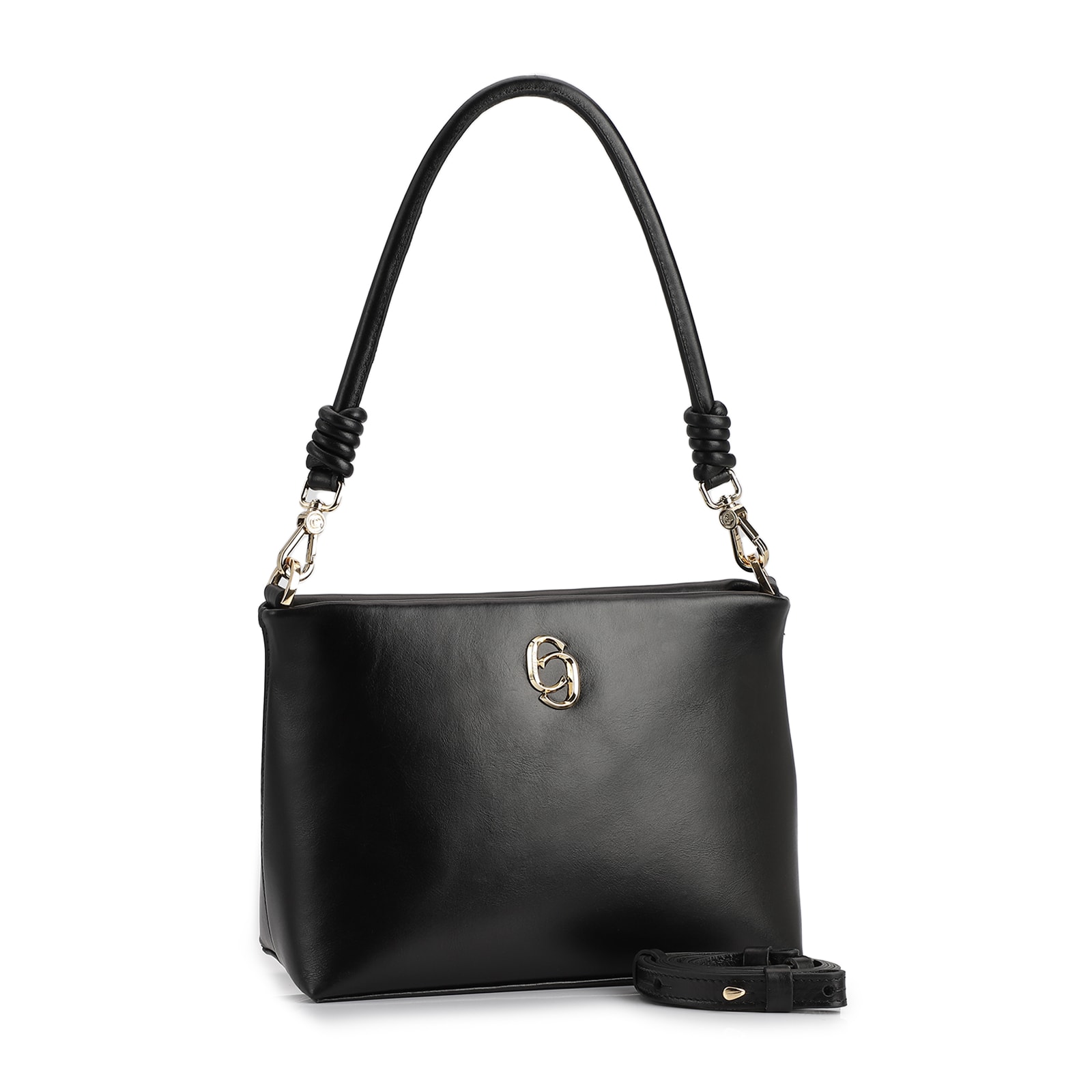 Bolsa De Ombro Couro Preto