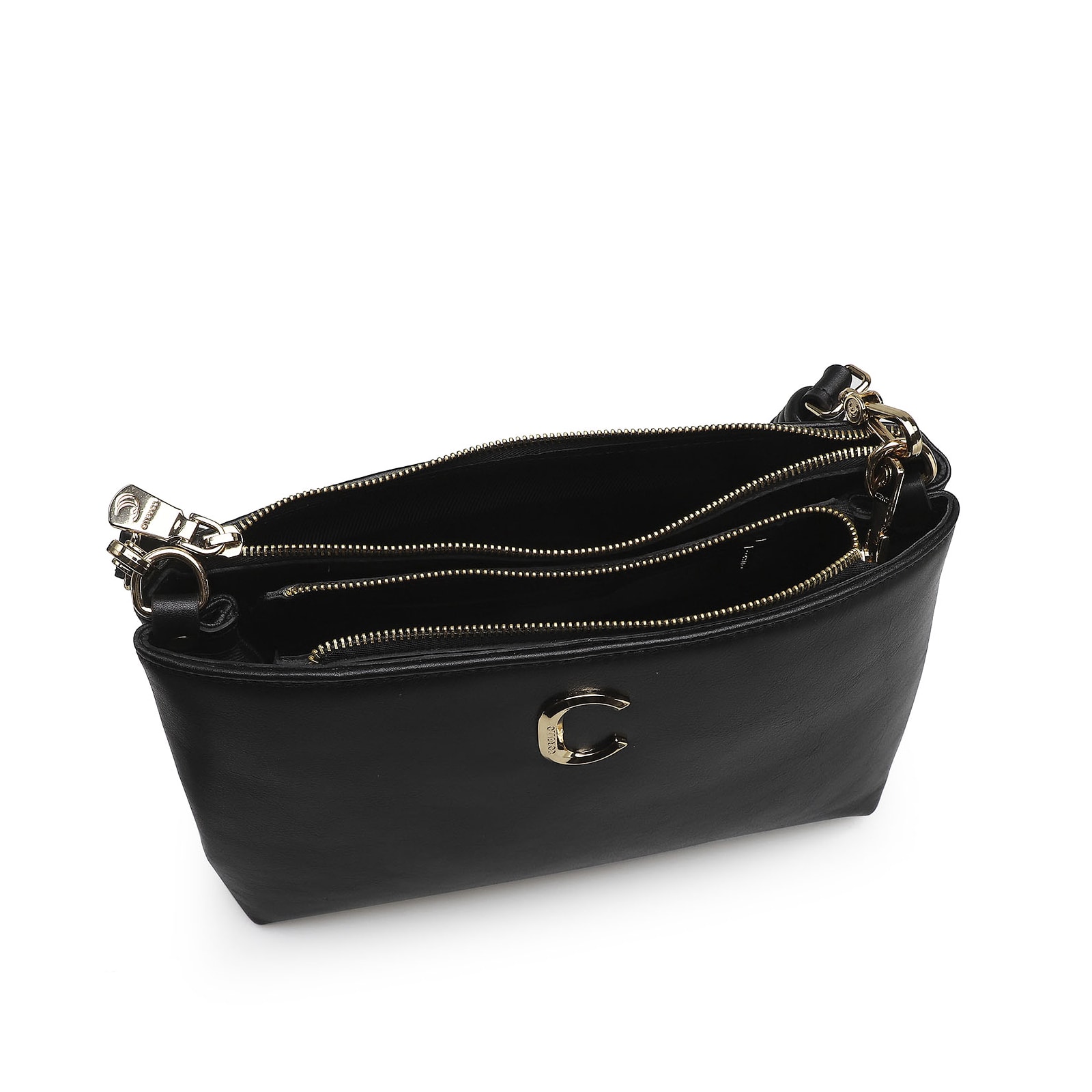 Bolsa De Ombro Couro Preto