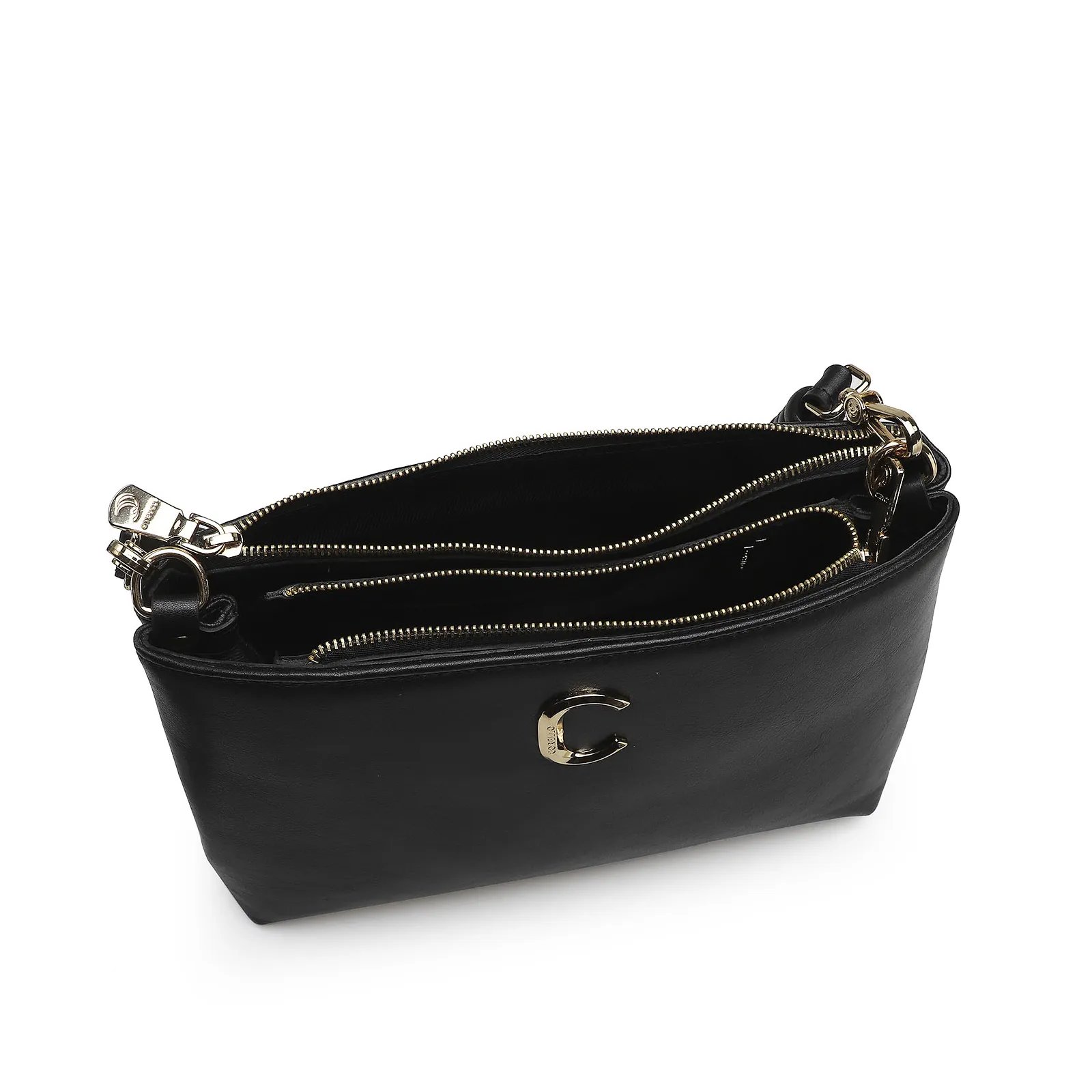 Bolsa De Ombro Couro Preto