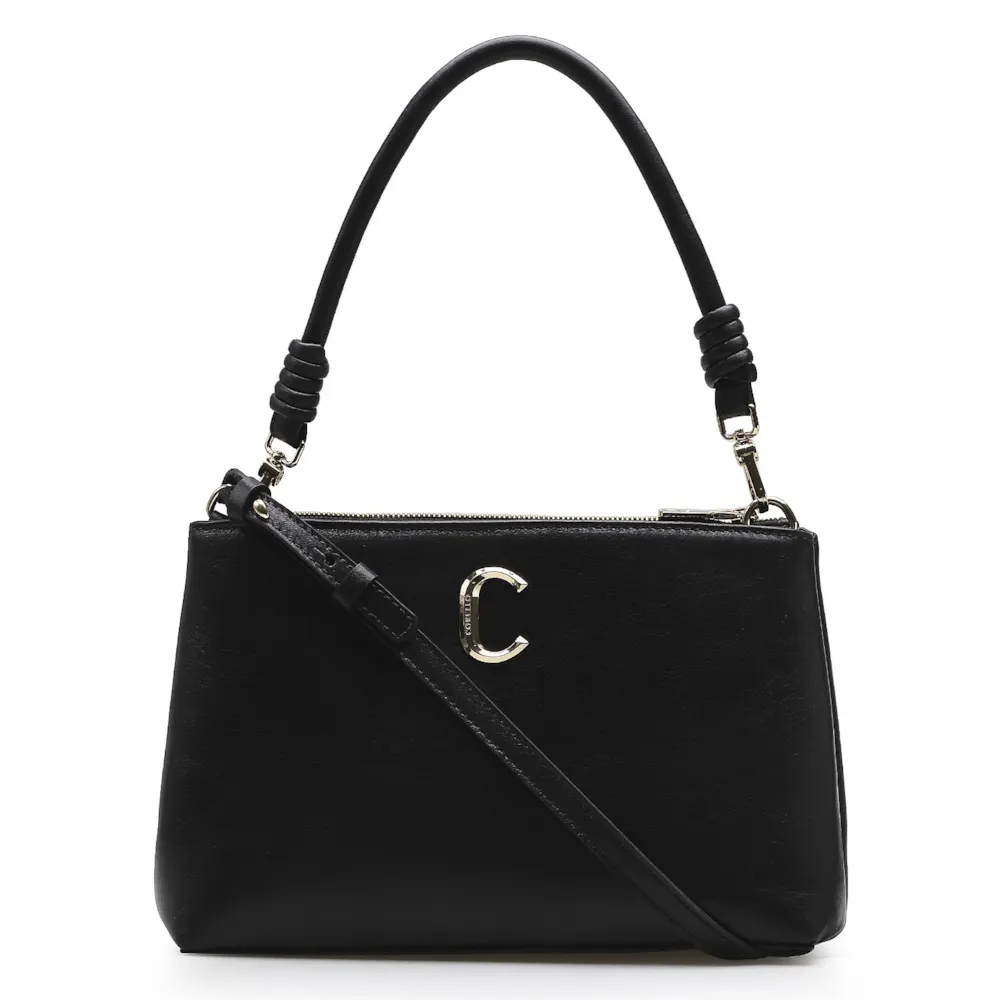 Bolsa De Ombro Couro Preto