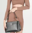 Bolsa De Ombro Couro Preto - imagem 2