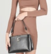 Bolsa De Ombro Couro Preto - imagem 2