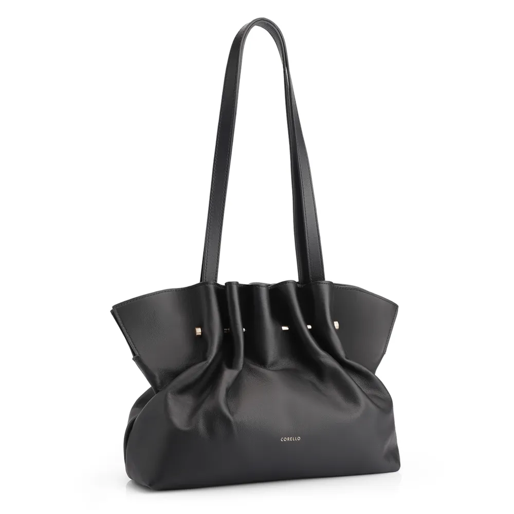 Bolsa De Ombro Couro Preto - imagem 3