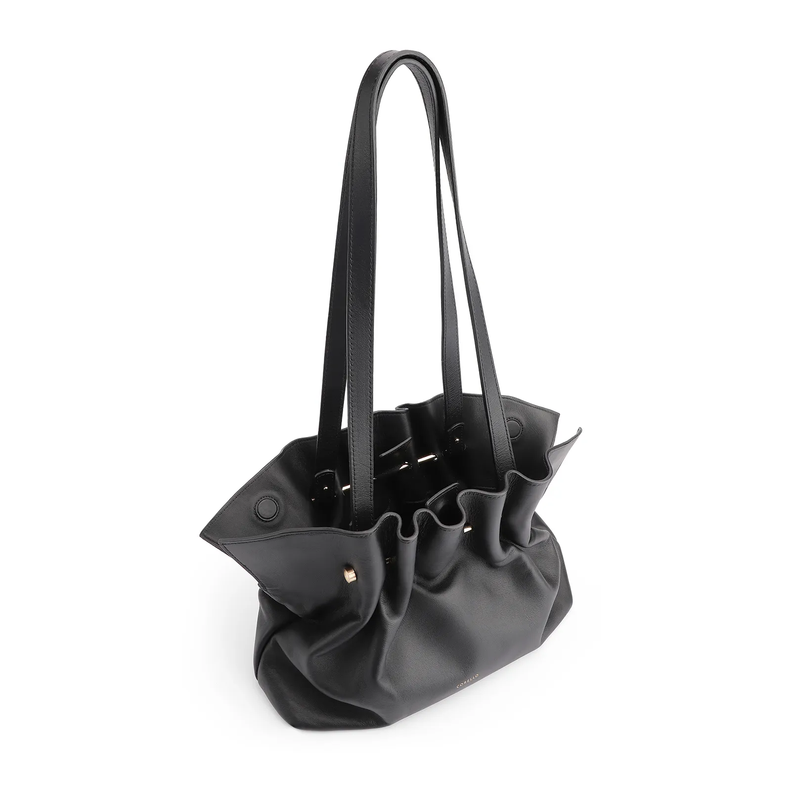Bolsa De Ombro Couro Preto