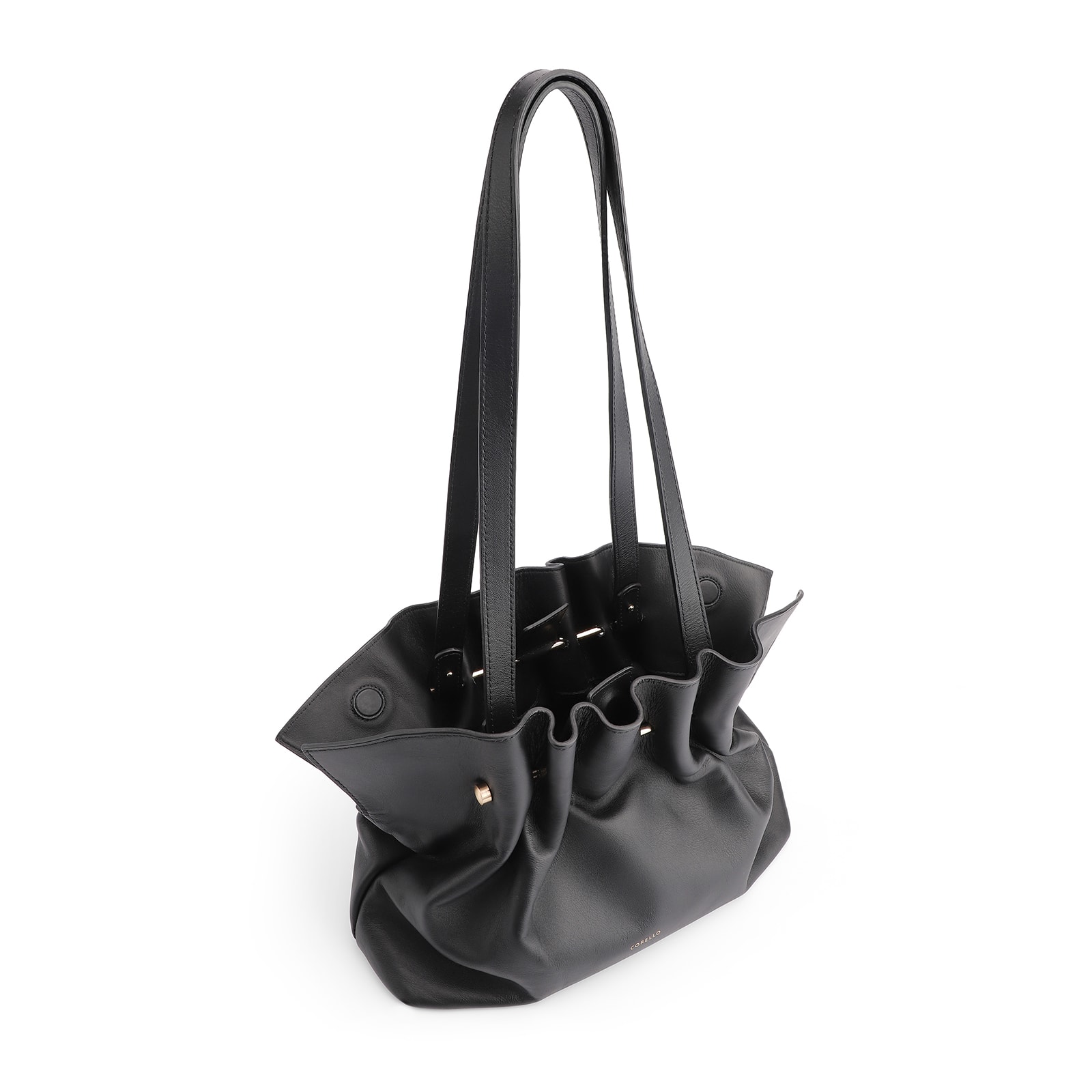 Bolsa De Ombro Couro Preto