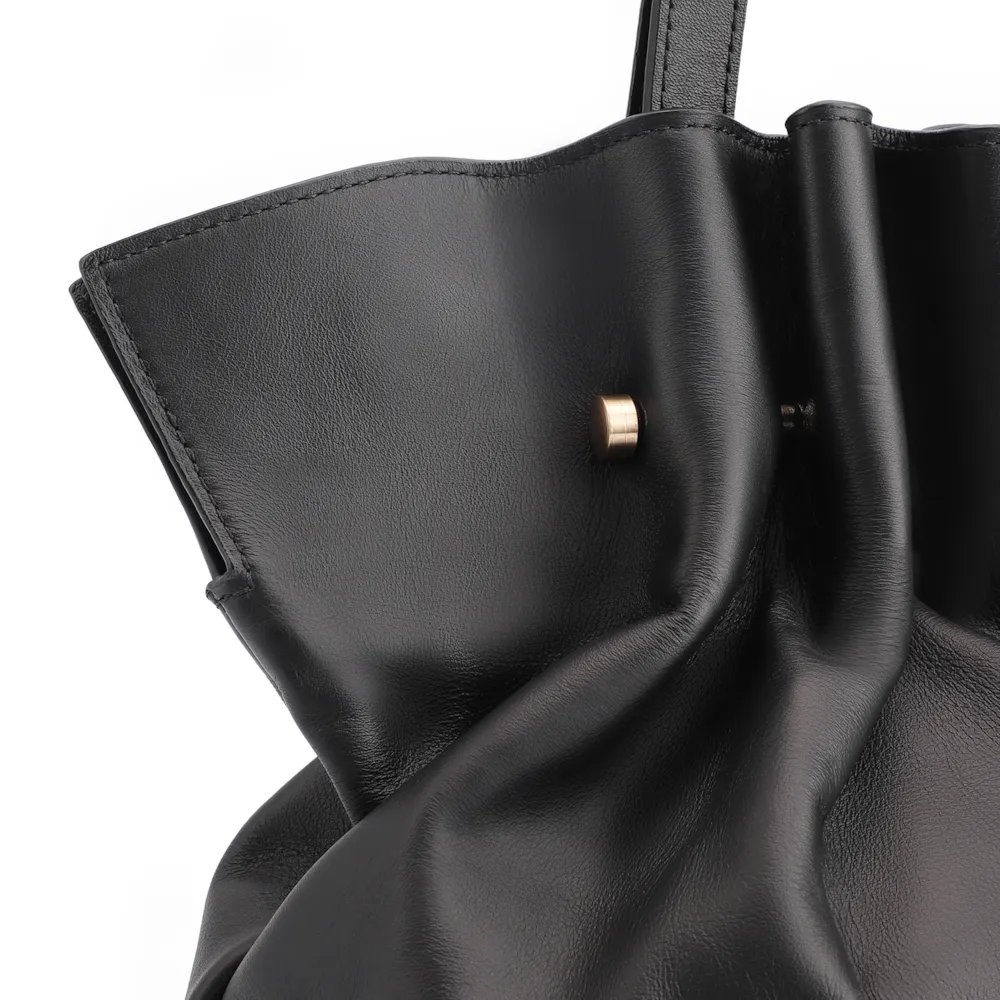 Bolsa De Ombro Couro Preto - imagem 5