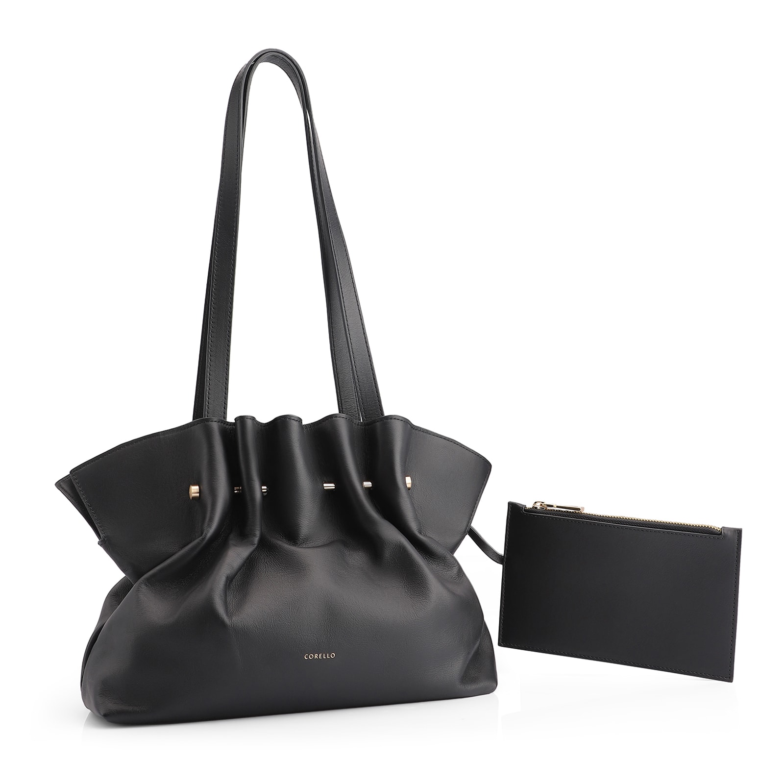 Bolsa De Ombro Couro Preto