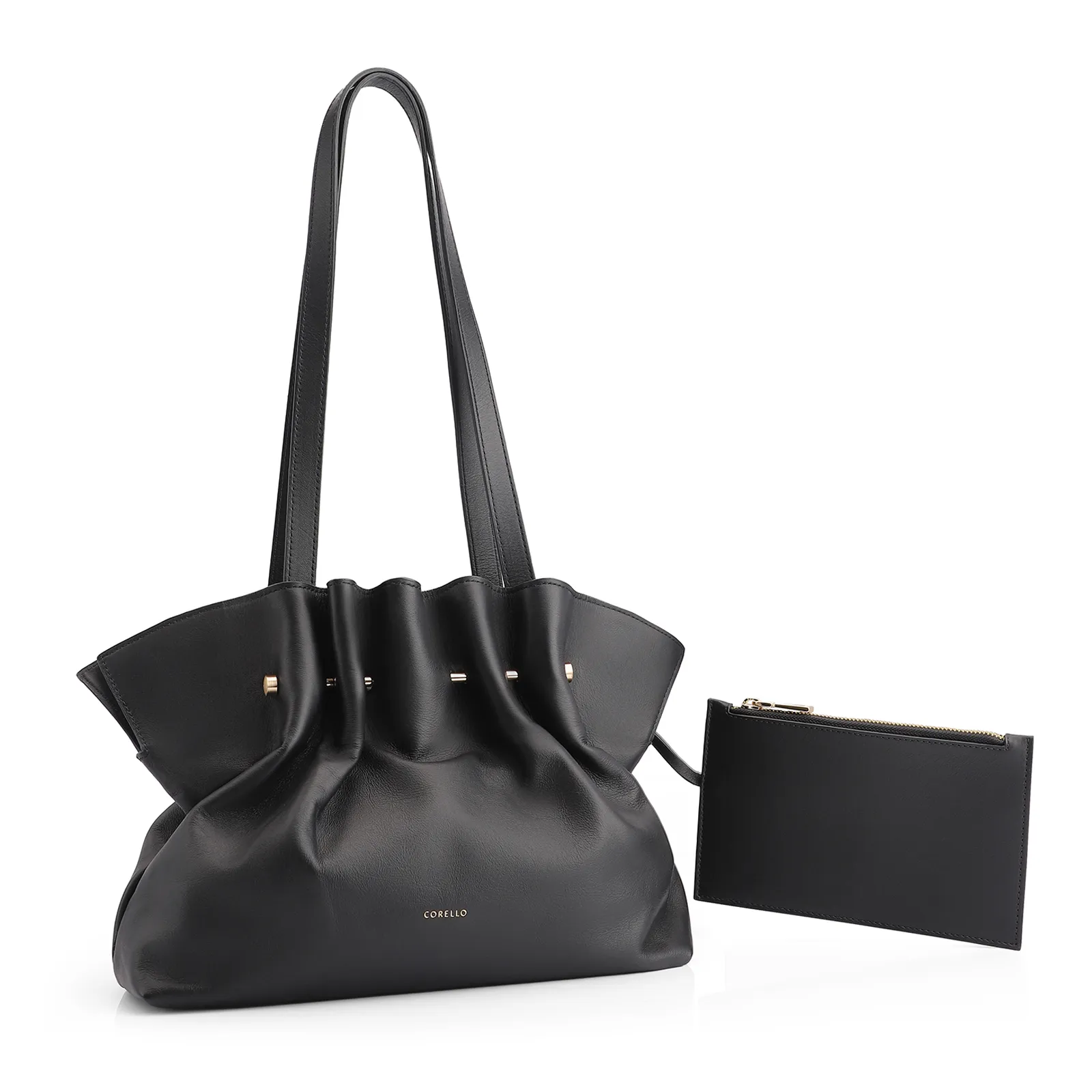 Bolsa De Ombro Couro Preto