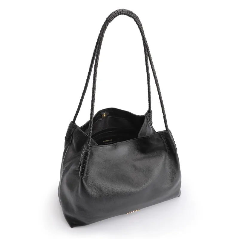 Bolsa De Ombro Couro Preto - foto 4