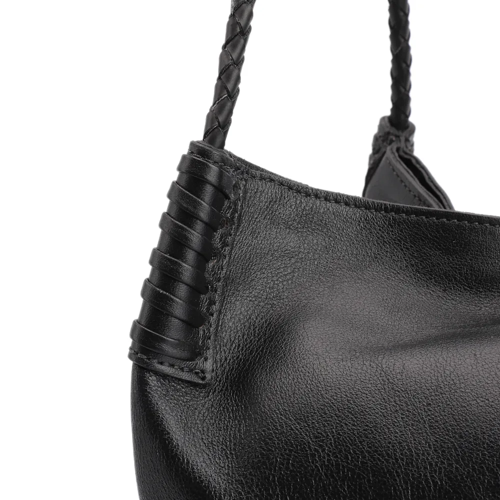 Bolsa De Ombro Couro Preto - imagem 5