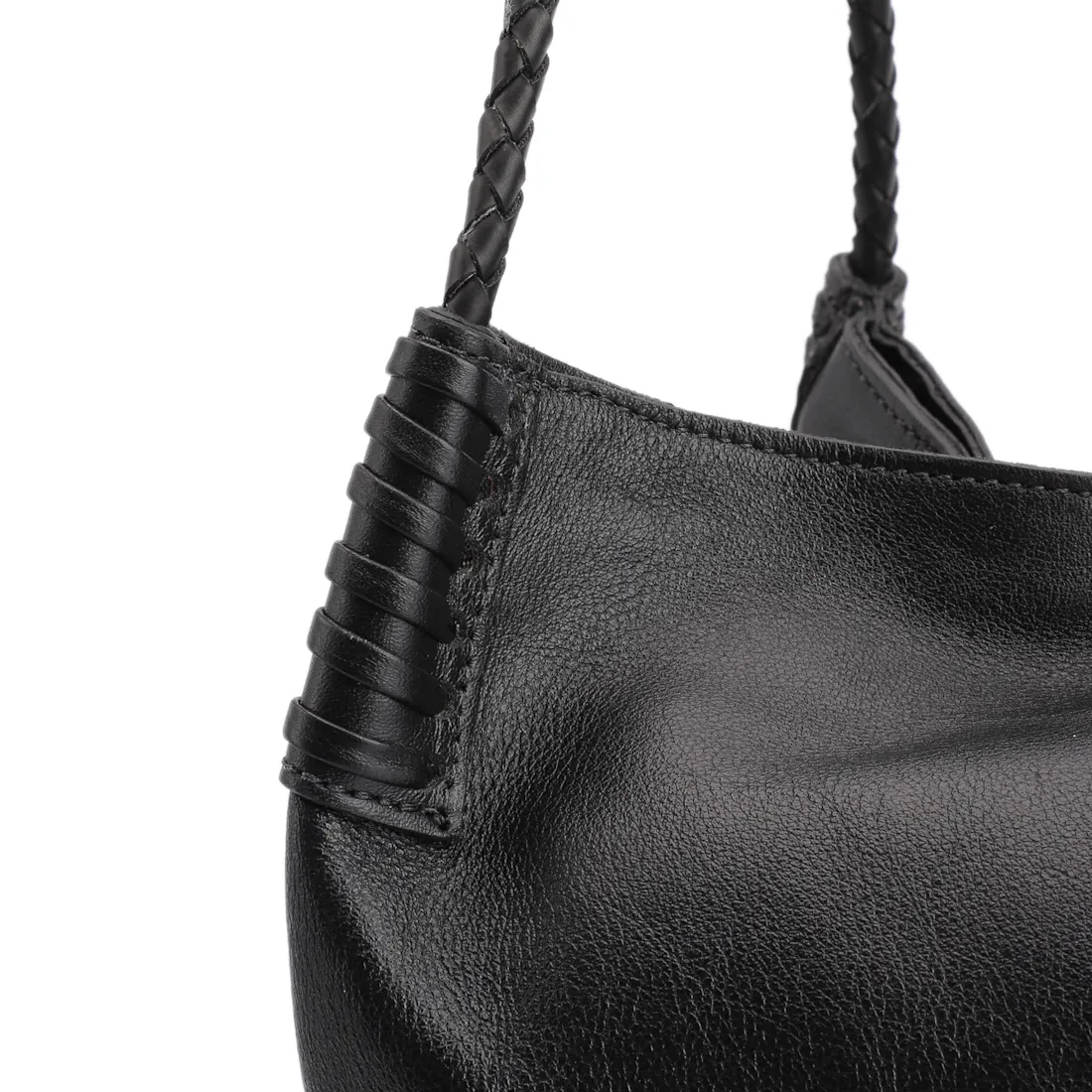 Bolsa De Ombro Couro Preto - foto 5