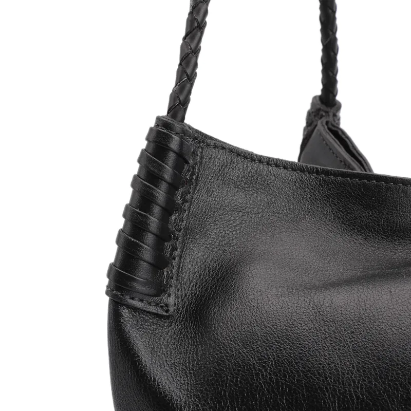 Bolsa De Ombro Couro Preto - foto 5