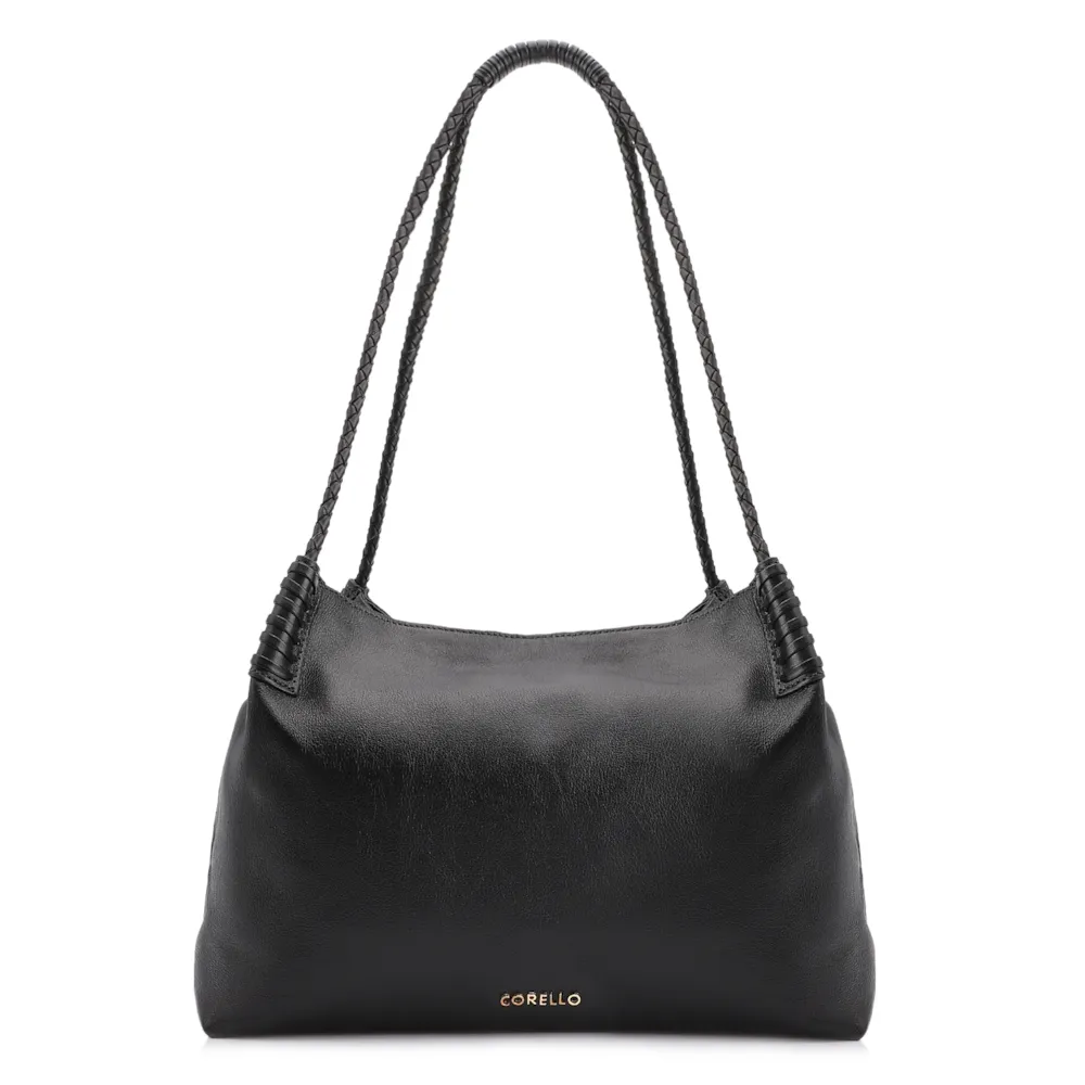 Bolsa De Ombro Couro Preto