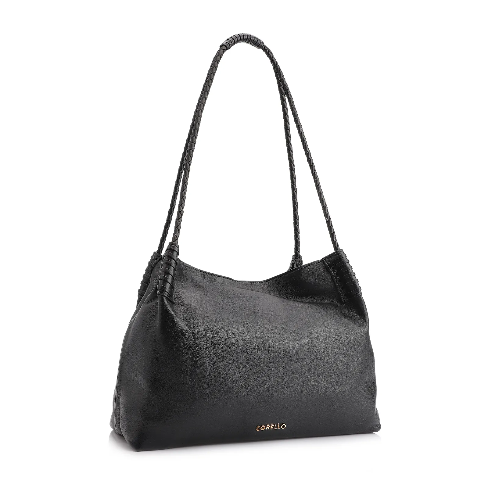 Bolsa De Ombro Couro Preto