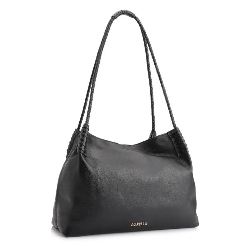 Bolsa De Ombro Couro Preto - foto 2