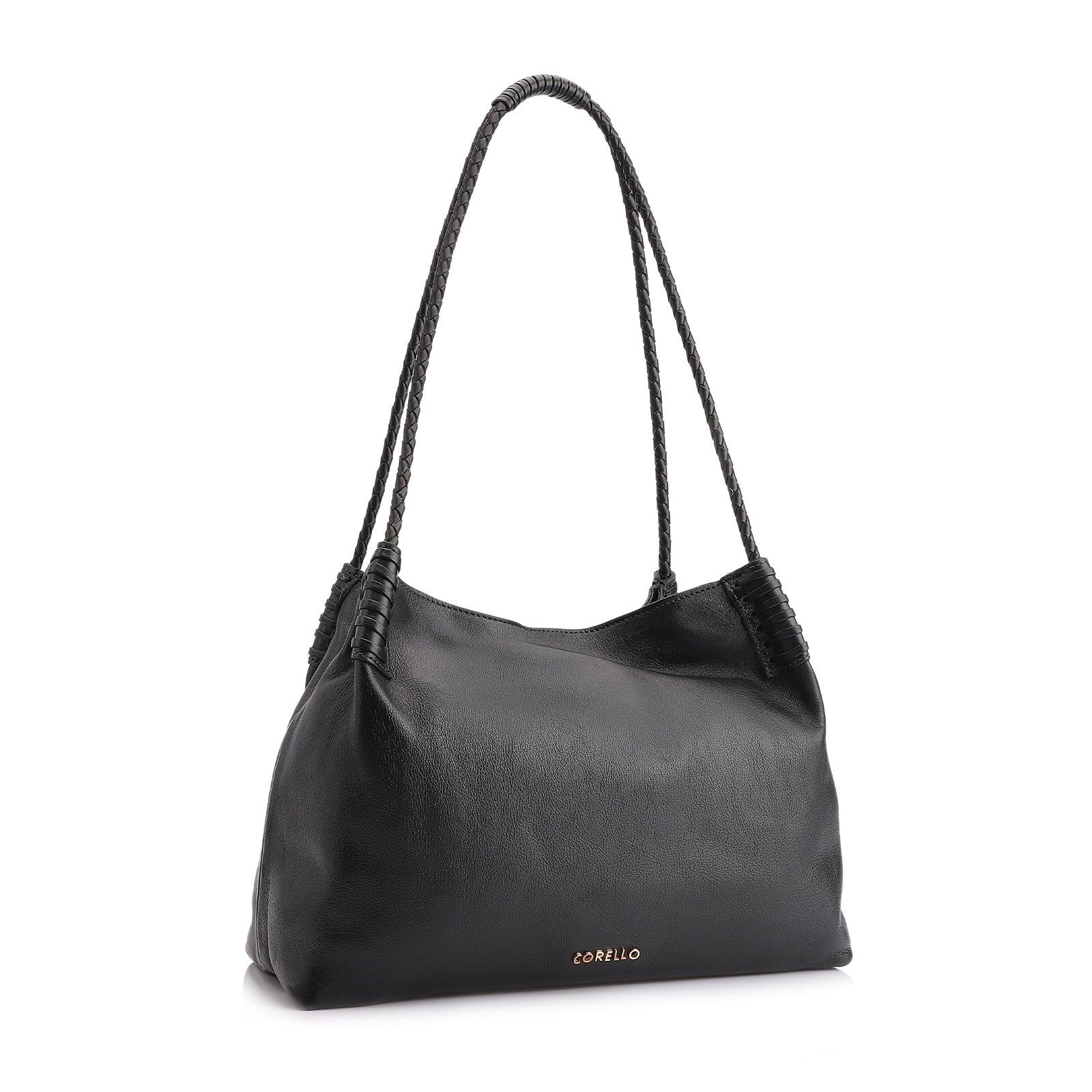 Bolsa De Ombro Couro Preto