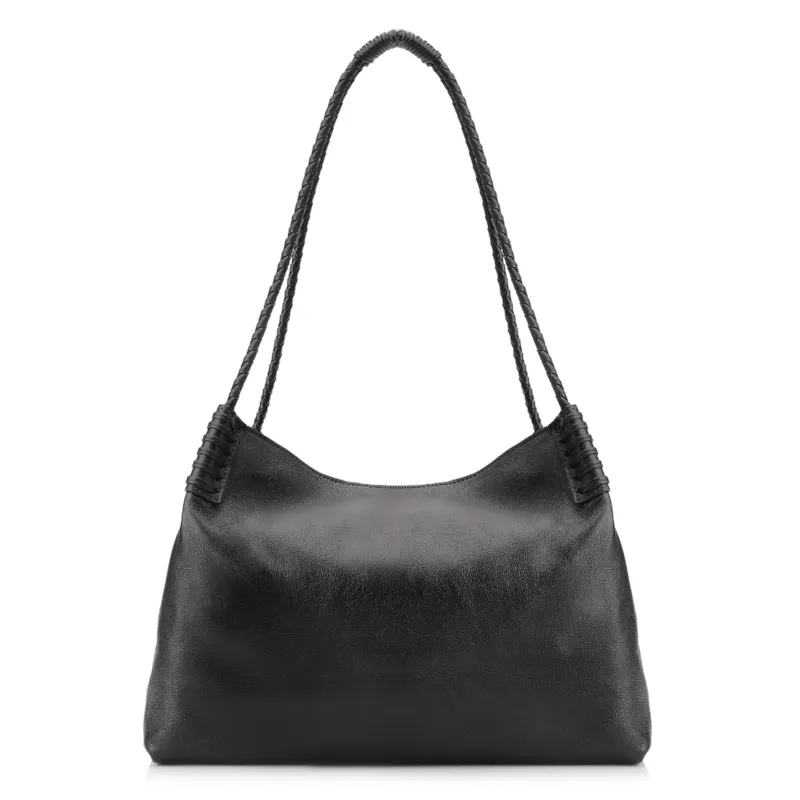 Bolsa De Ombro Couro Preto - foto 3