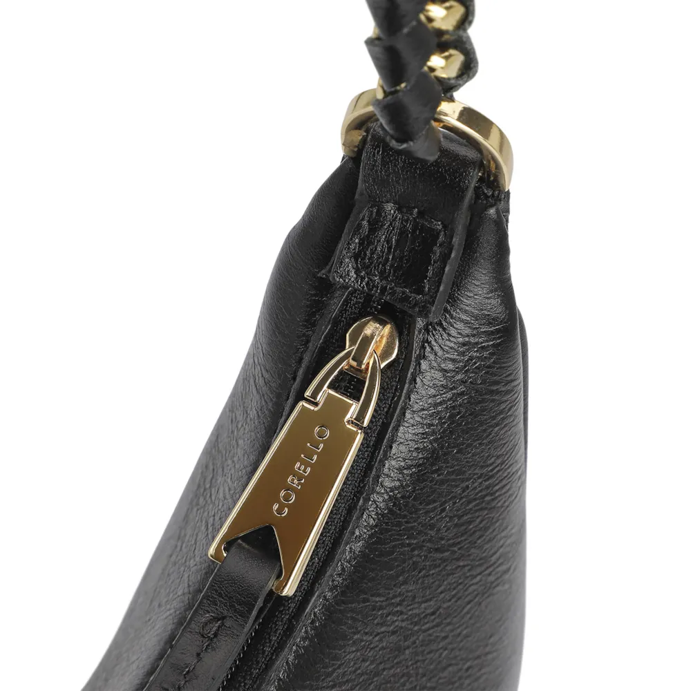 Bolsa De Ombro Couro Preto - imagem 5