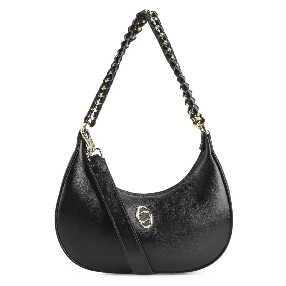 Bolsa De Ombro Couro Preto