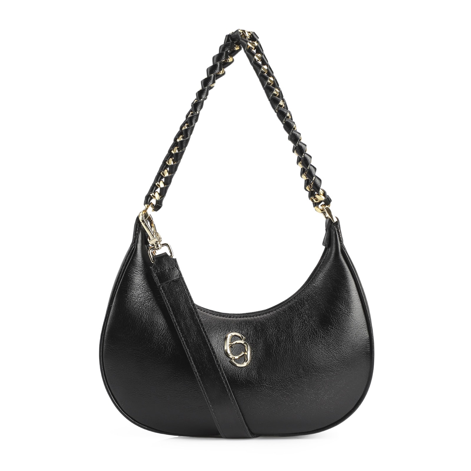 Bolsa De Ombro Couro Preto