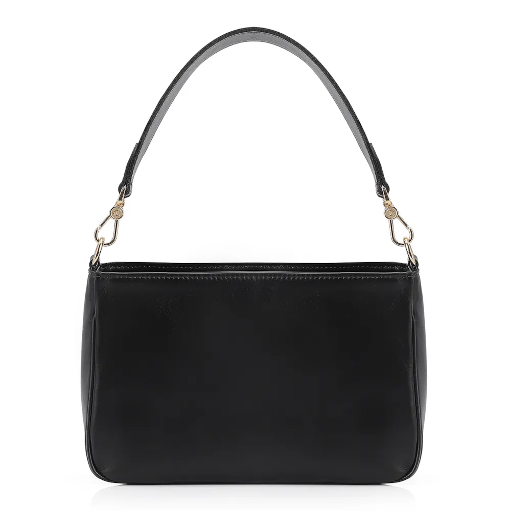 Bolsa De Ombro Couro Preto - imagem 3
