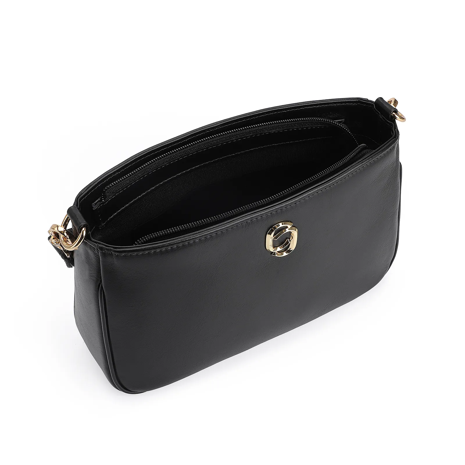 Bolsa De Ombro Couro Preto
