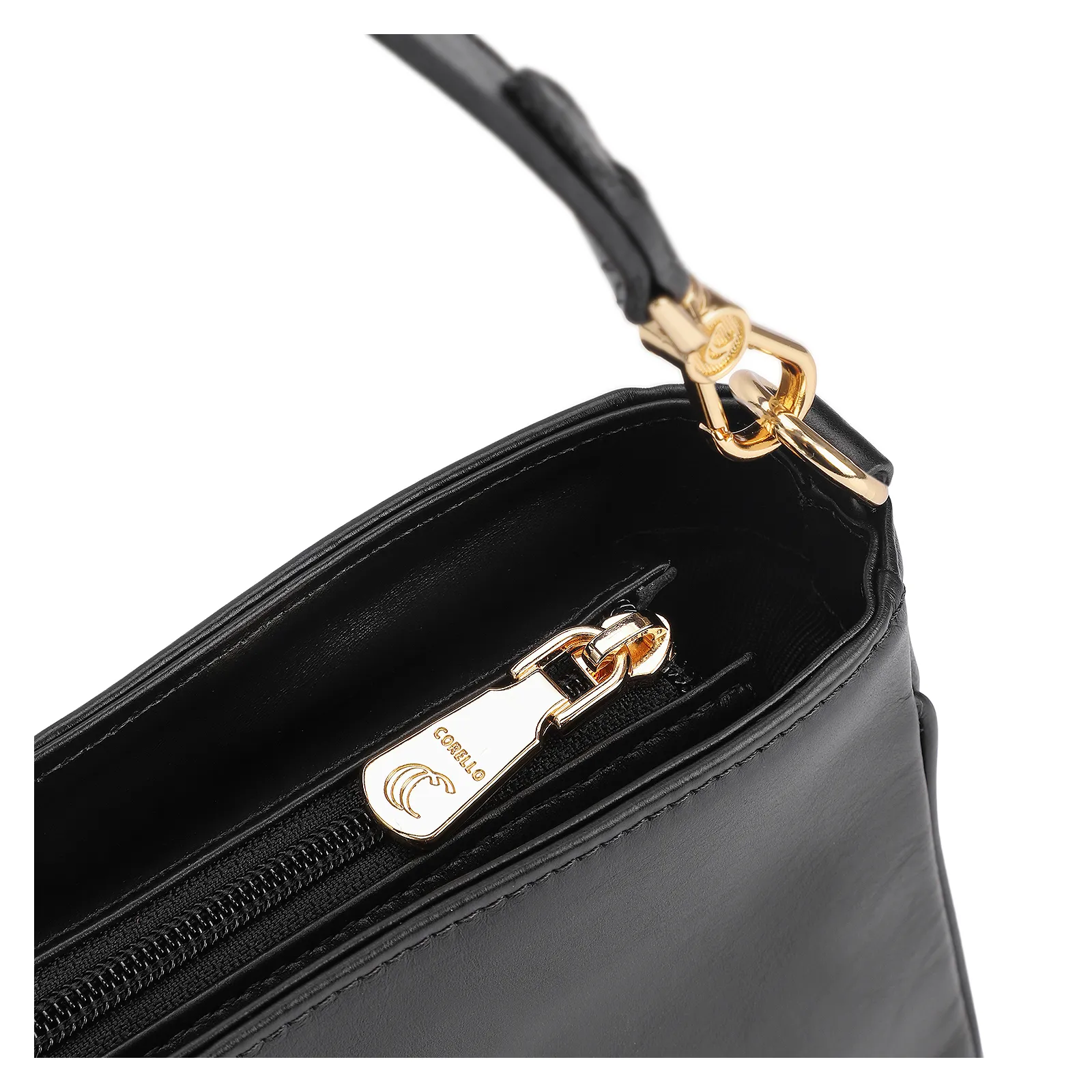 Bolsa De Ombro Couro Preto