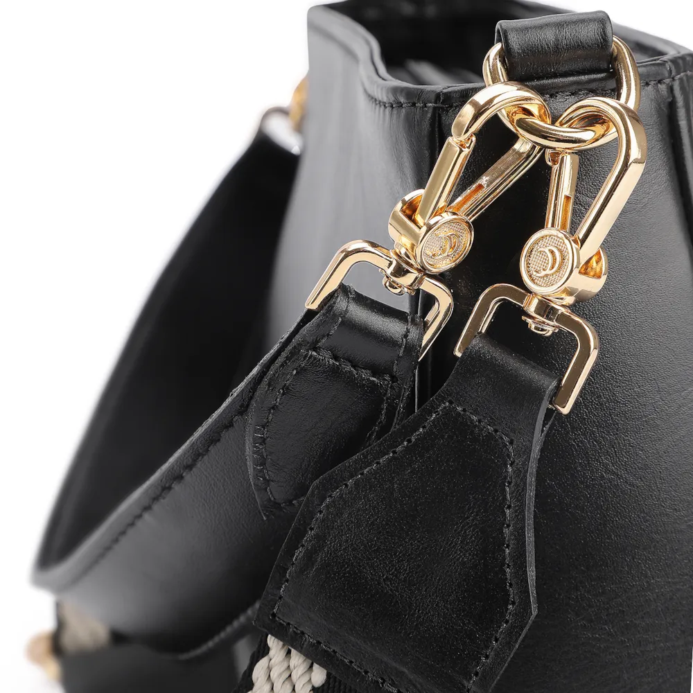 Bolsa De Ombro Couro Preto - imagem 7