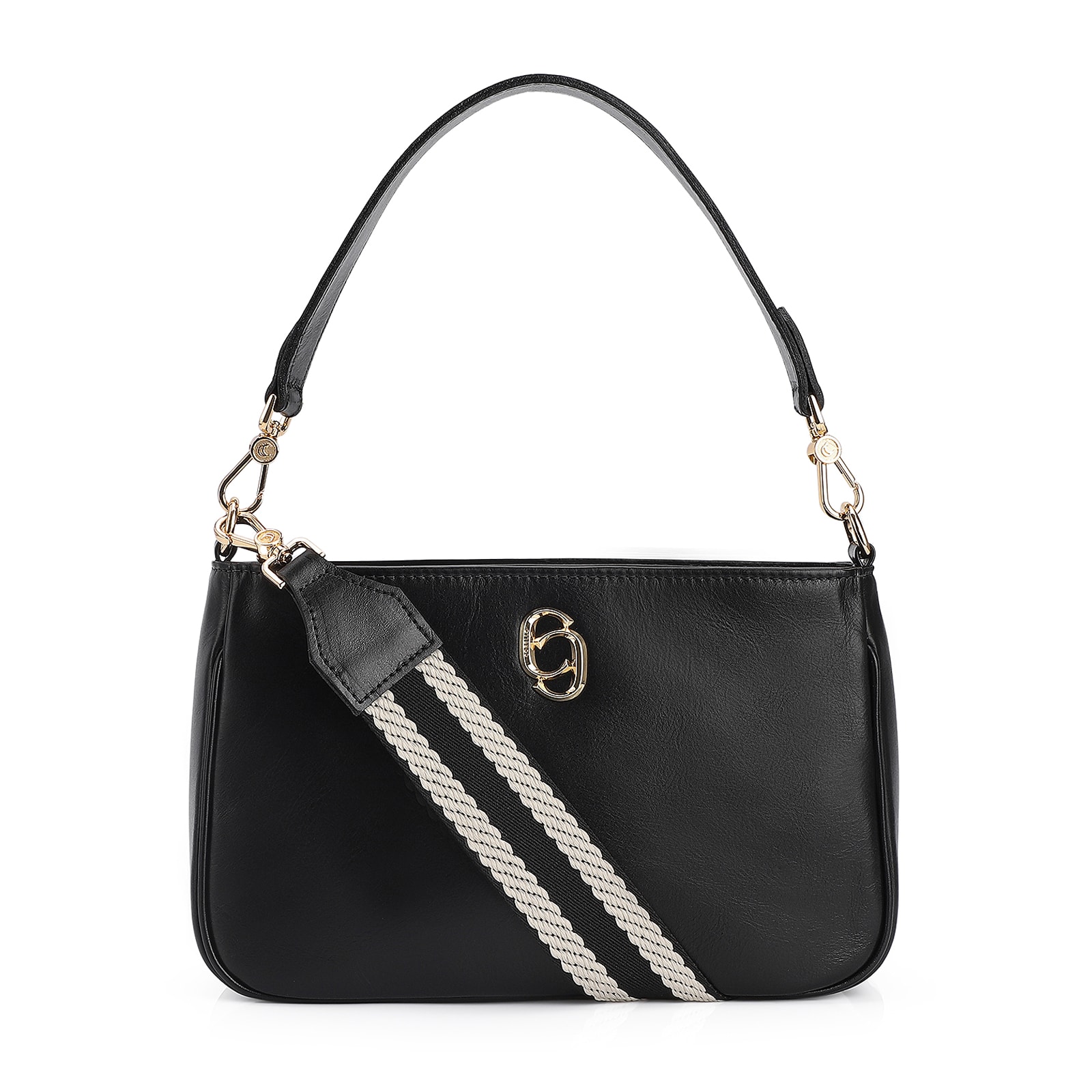 Bolsa De Ombro Couro Preto