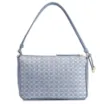 Bolsa De Ombro Couro/Ráfia Mosaico Azul - imagem 4