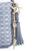 Bolsa De Ombro Couro/Ráfia Mosaico Azul - imagem 6