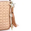 Bolsa De Ombro Couro/Ráfia Mosaico Marrom - imagem 7