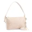 Bolsa De Ombro Couro/Ráfia Mosaico Off White - imagem 3