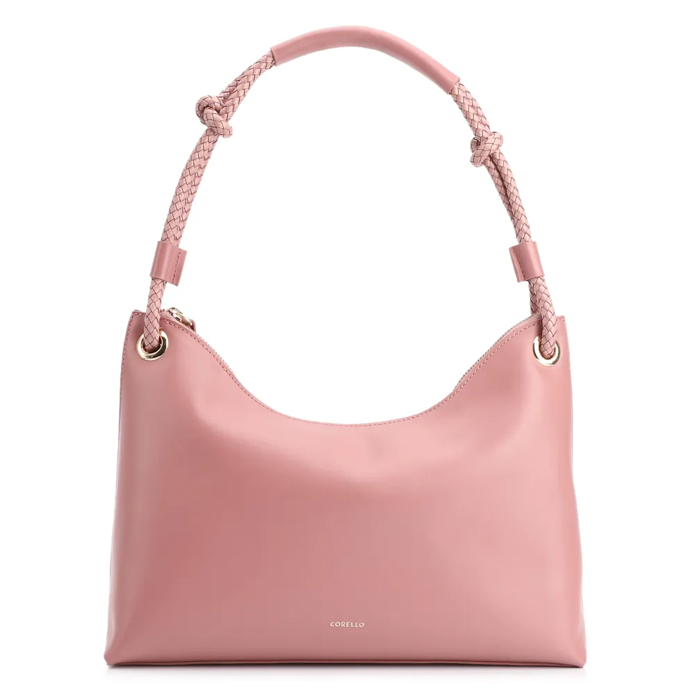 Bolsa De Ombro Couro Rosa