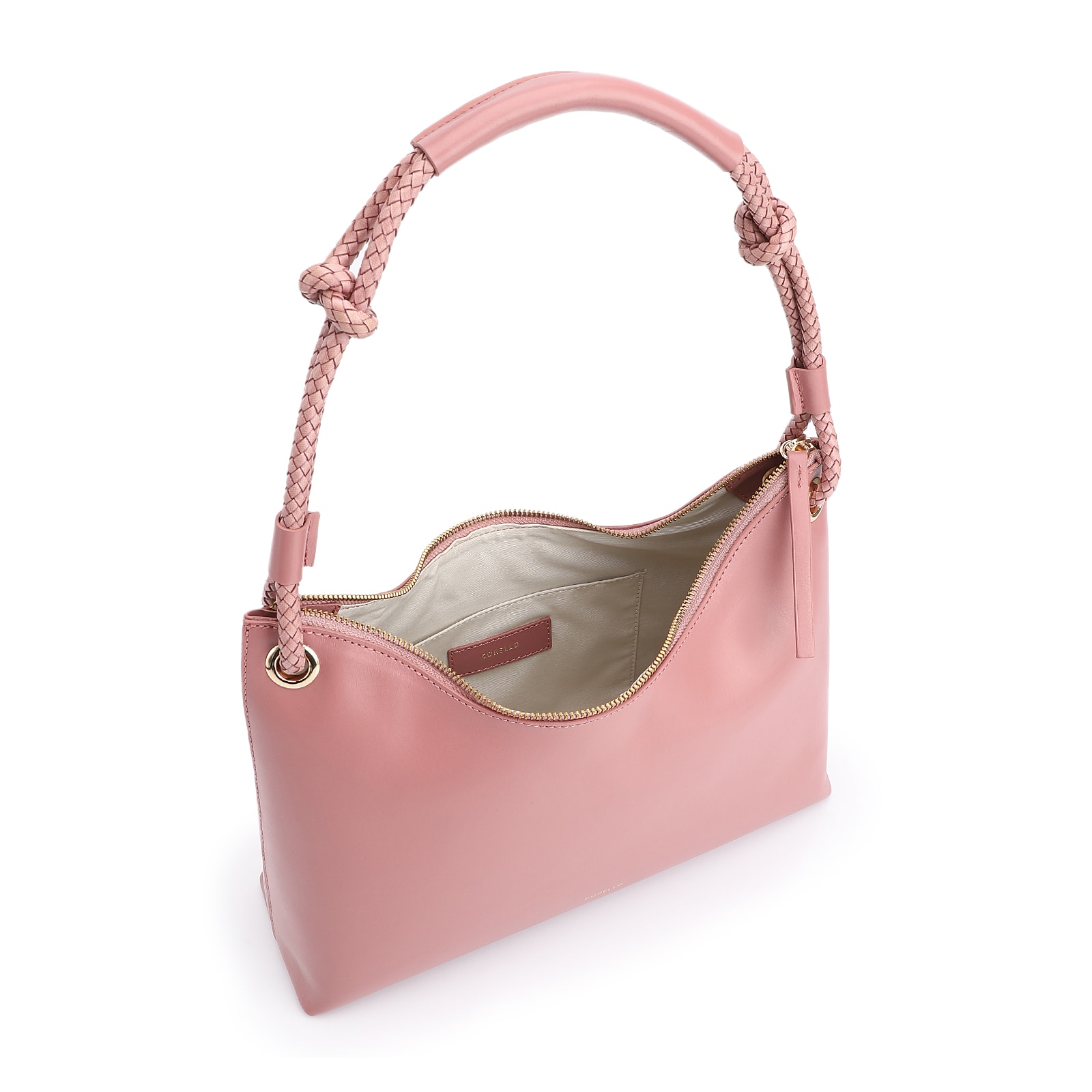 Bolsa De Ombro Couro Rosa