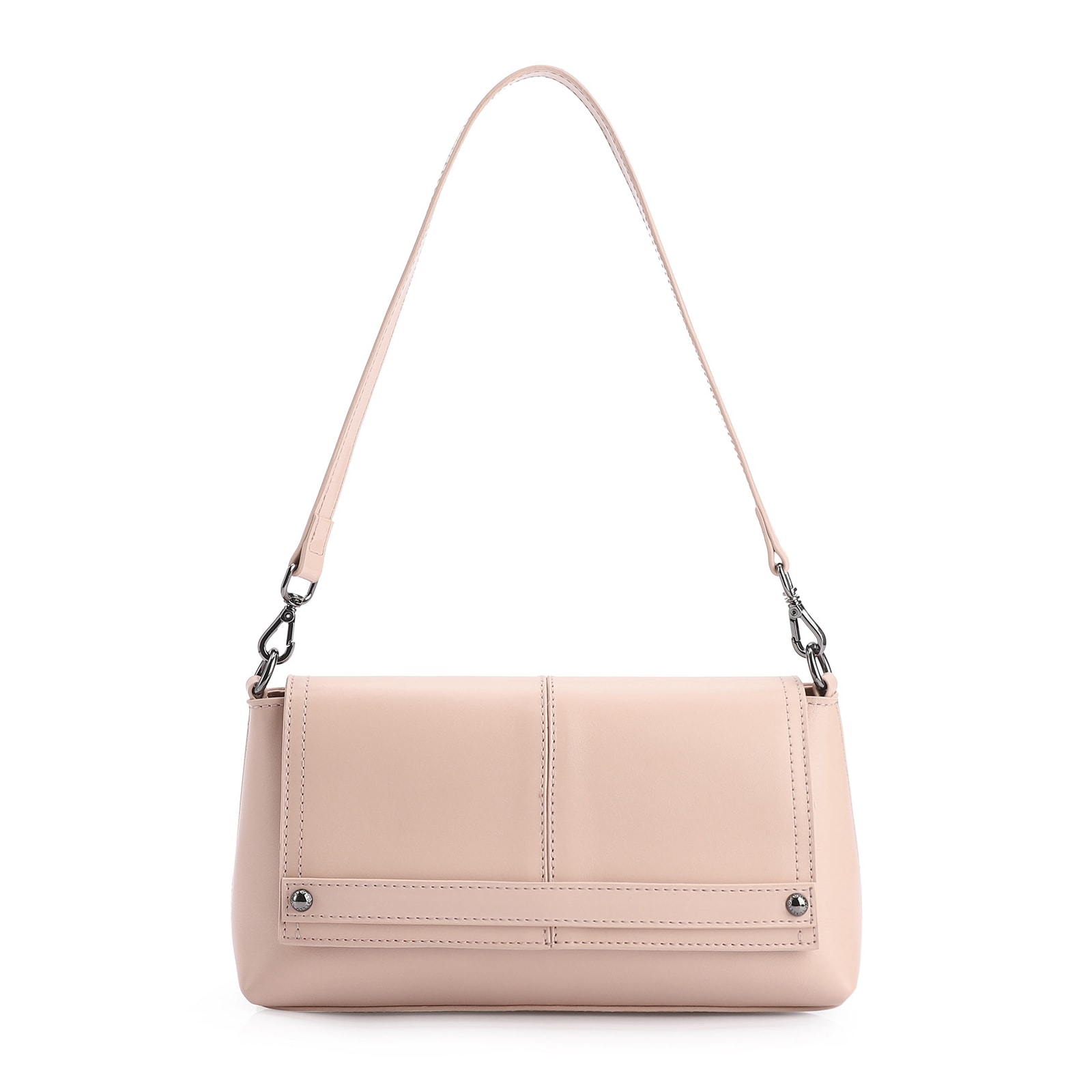 Bolsa De Ombro Couro Rosa/Verniz Rosa