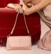 Bolsa De Ombro Couro Rosa/Verniz Rosa - imagem 2