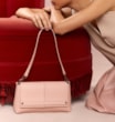 Bolsa De Ombro Couro Rosa/Verniz Rosa - imagem 2