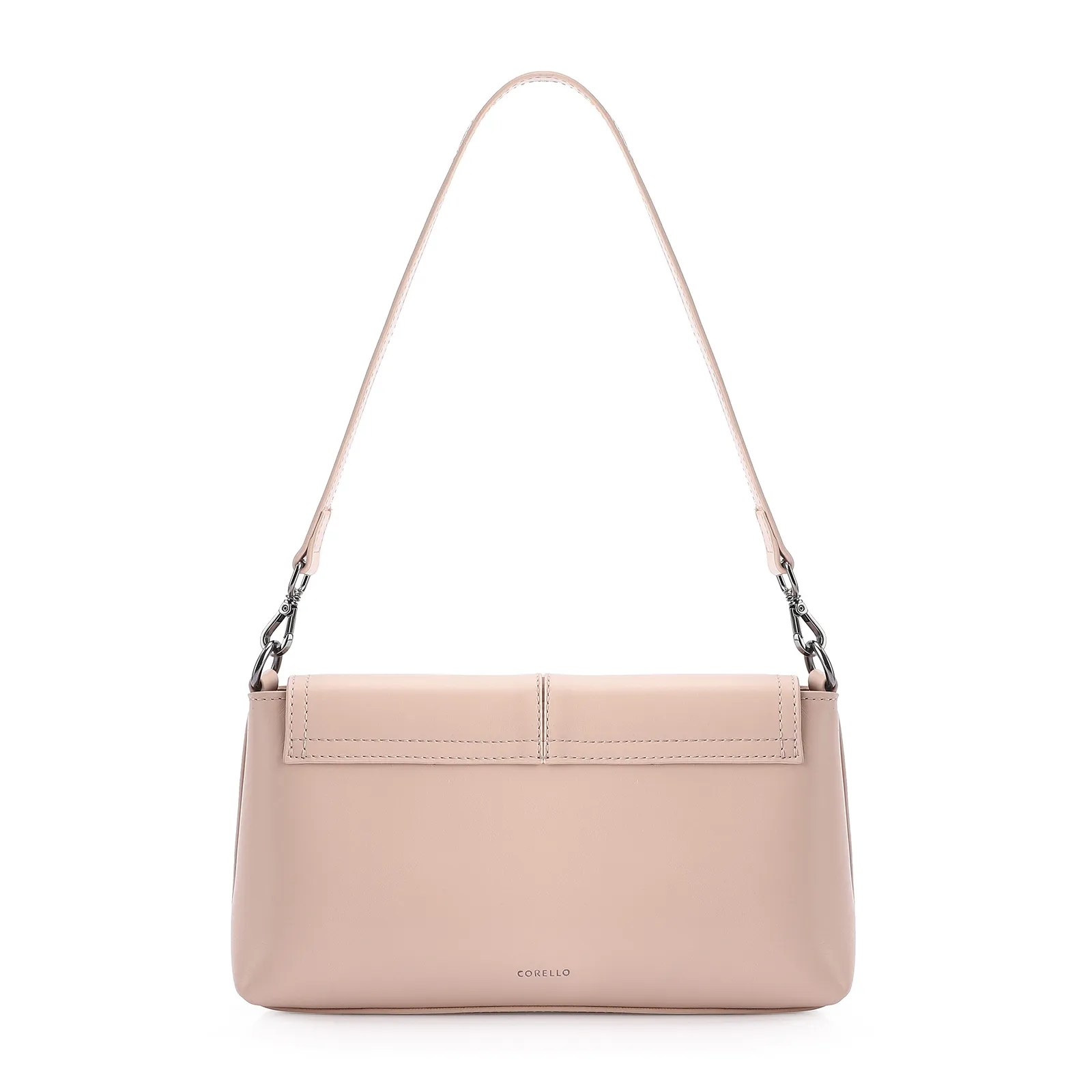 Bolsa De Ombro Couro Rosa/Verniz Rosa