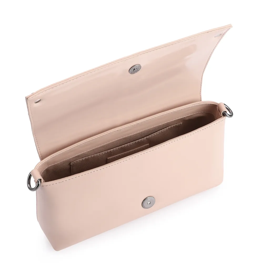 Bolsa De Ombro Couro Rosa/Verniz Rosa - imagem 5