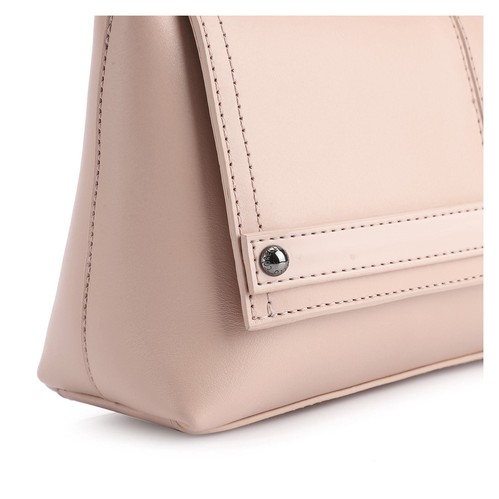 Bolsa De Ombro Couro Rosa/Verniz Rosa