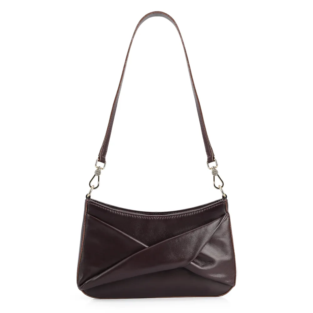 Bolsa De Ombro Couro Roxo