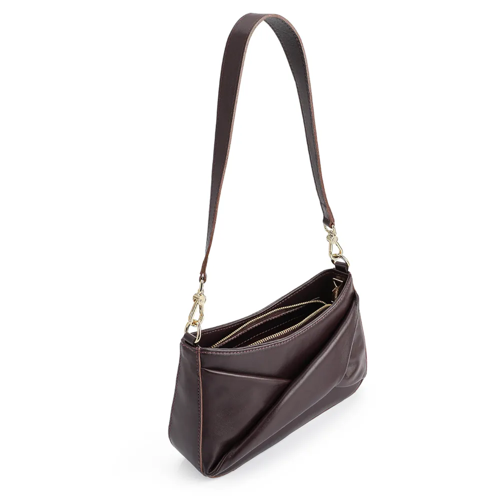 Bolsa De Ombro Couro Roxo - imagem 3