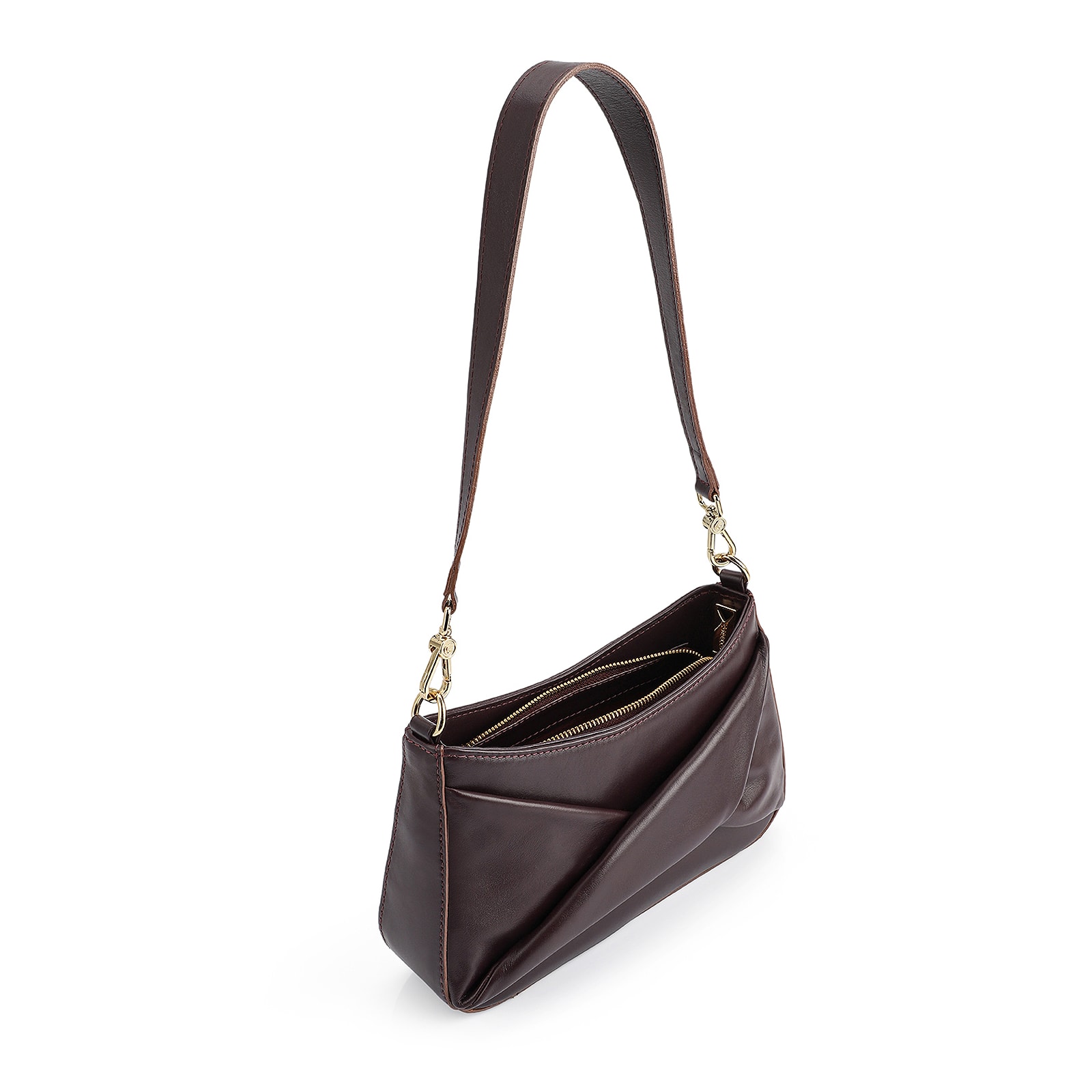 Bolsa De Ombro Couro Roxo